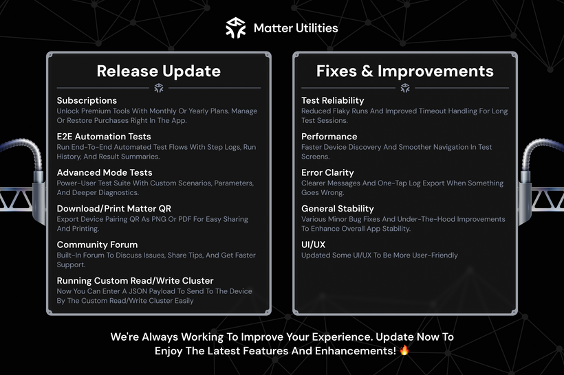 Release Update and Fixes & Improvements in Matter Utilities 2.4.0